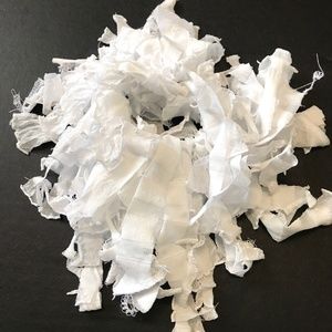 White Fringe Hair Tie Mummy Costume Halloween Ghost Ponytail Bridal Arm Cuffs